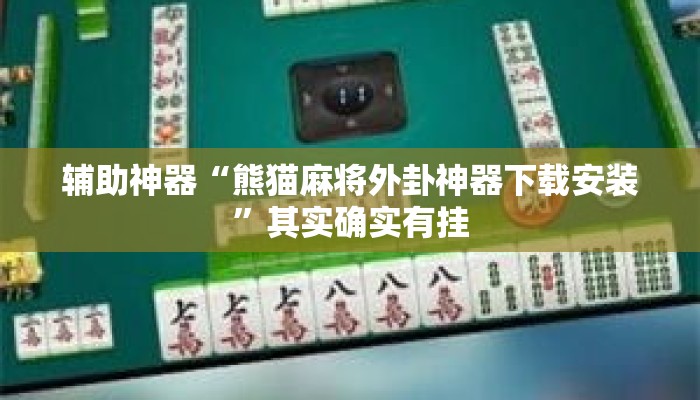 辅助神器“熊猫麻将外卦神器下载安装	”其实确实有挂