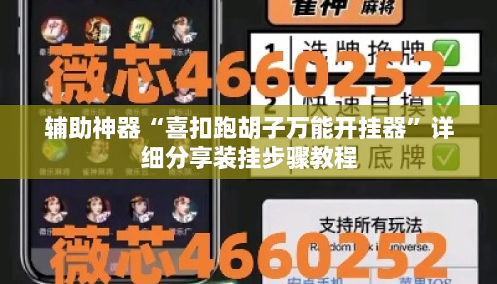 辅助神器“喜扣跑胡子万能开挂器”详细分享装挂步骤教程
