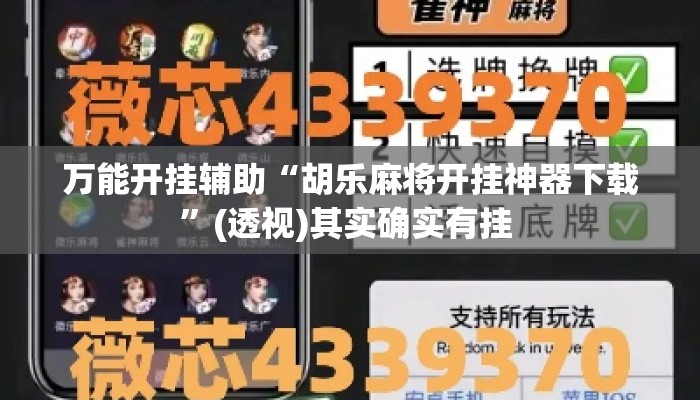 万能开挂辅助“胡乐麻将开挂神器下载	”(透视)其实确实有挂 
