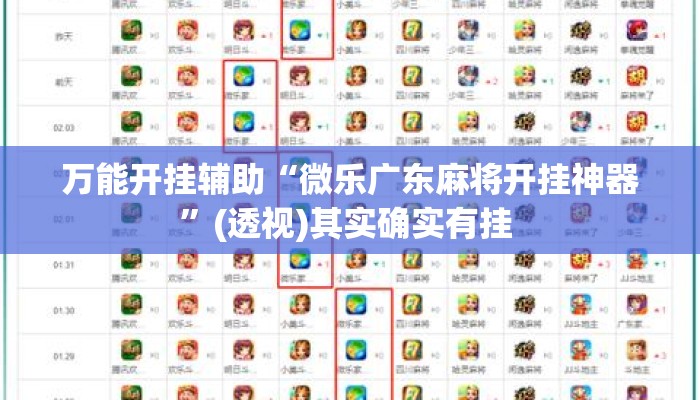 万能开挂辅助“微乐广东麻将开挂神器”(透视)其实确实有挂 