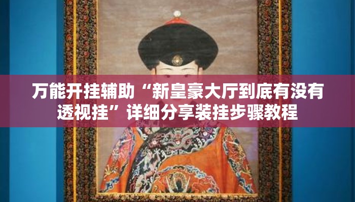 万能开挂辅助“新皇豪大厅到底有没有透视挂”详细分享装挂步骤教程