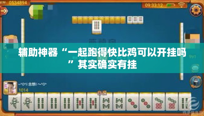 辅助神器“一起跑得快比鸡可以开挂吗”其实确实有挂