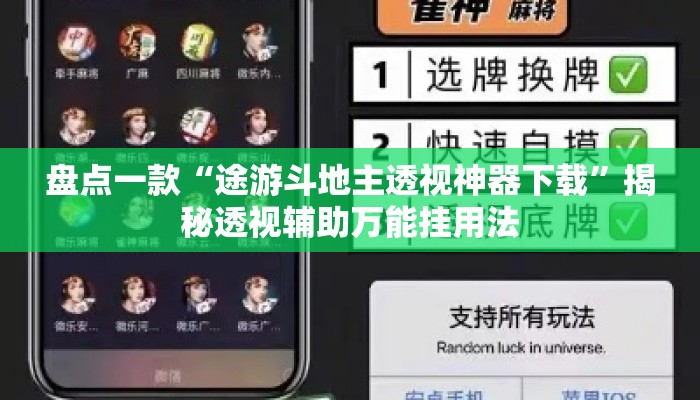 盘点一款“途游斗地主透视神器下载”揭秘透视辅助万能挂用法