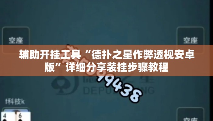 辅助开挂工具“德扑之星作弊透视安卓版”详细分享装挂步骤教程