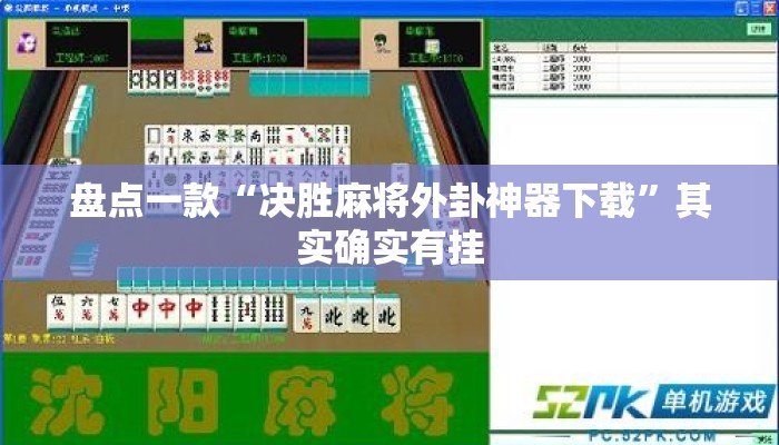 盘点一款“决胜麻将外卦神器下载	”其实确实有挂