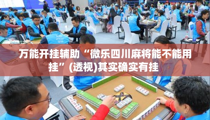 万能开挂辅助“微乐四川麻将能不能用挂”(透视)其实确实有挂 