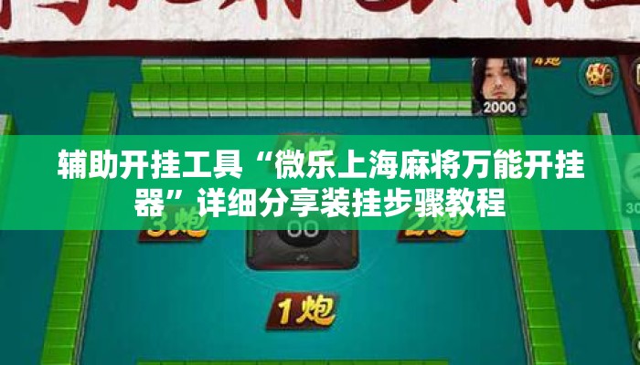 辅助开挂工具“微乐上海麻将万能开挂器	”详细分享装挂步骤教程
