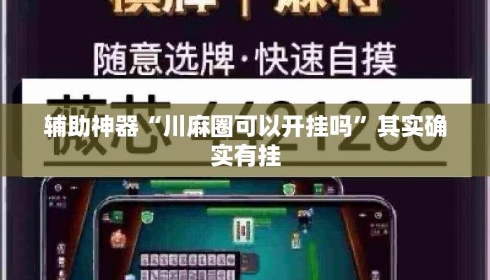 辅助神器“川麻圈可以开挂吗”其实确实有挂