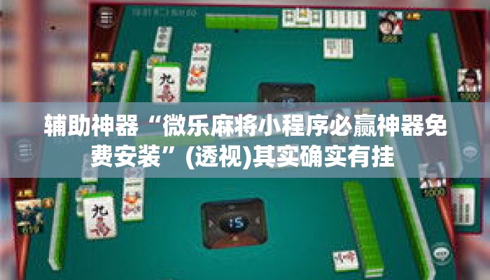 辅助神器“微乐麻将小程序必赢神器免费安装	”(透视)其实确实有挂 