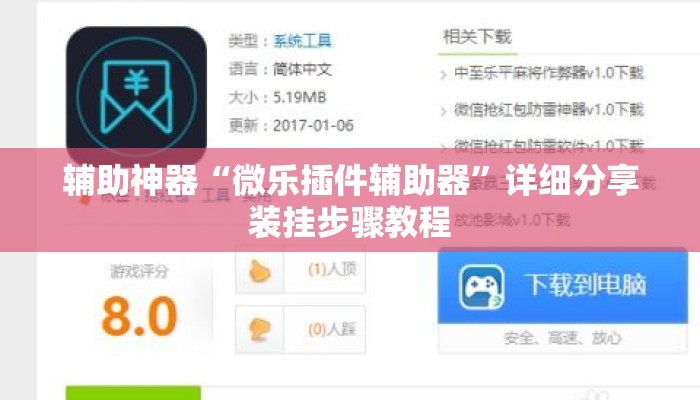 辅助神器“微乐插件辅助器	”详细分享装挂步骤教程