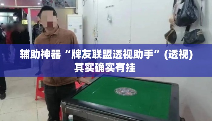 辅助神器“牌友联盟透视助手”(透视)其实确实有挂 
