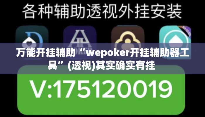 万能开挂辅助“wepoker开挂辅助器工具”(透视)其实确实有挂 