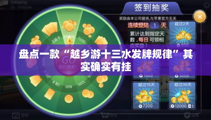 盘点一款“越乡游十三水发牌规律”其实确实有挂