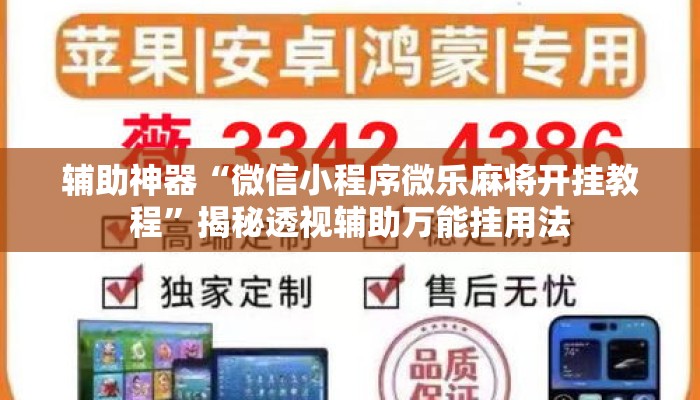 辅助神器“微信小程序微乐麻将开挂教程”揭秘透视辅助万能挂用法