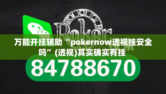 万能开挂辅助“pokernow透视挂安全吗”(透视)其实确实有挂 