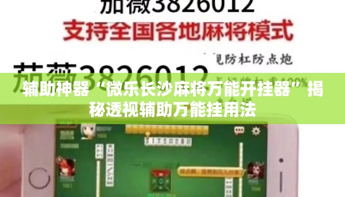 辅助神器“微乐长沙麻将万能开挂器”揭秘透视辅助万能挂用法