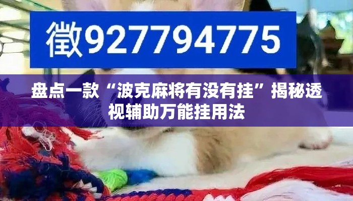 盘点一款“波克麻将有没有挂”揭秘透视辅助万能挂用法
