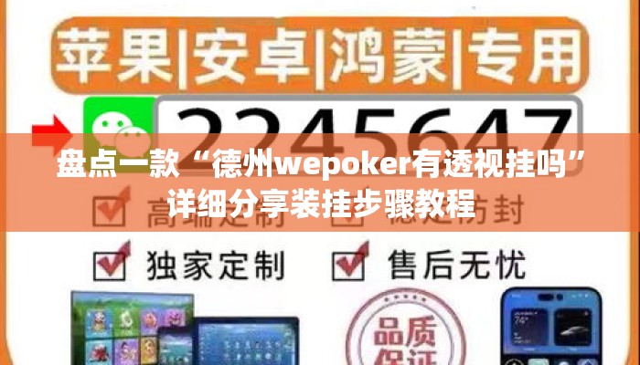 盘点一款“德州wepoker有透视挂吗”详细分享装挂步骤教程