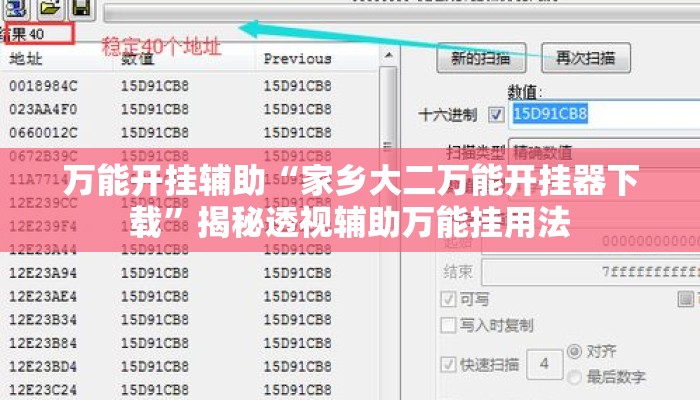 万能开挂辅助“家乡大二万能开挂器下载”揭秘透视辅助万能挂用法