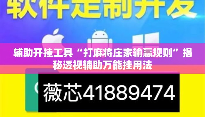 辅助开挂工具“打麻将庄家输赢规则”揭秘透视辅助万能挂用法