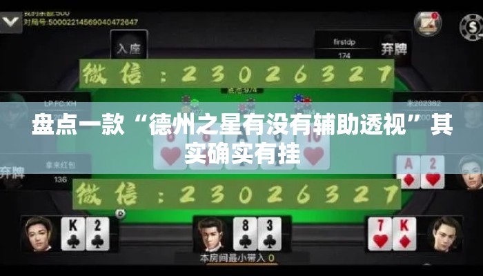 盘点一款“德州之星有没有辅助透视”其实确实有挂