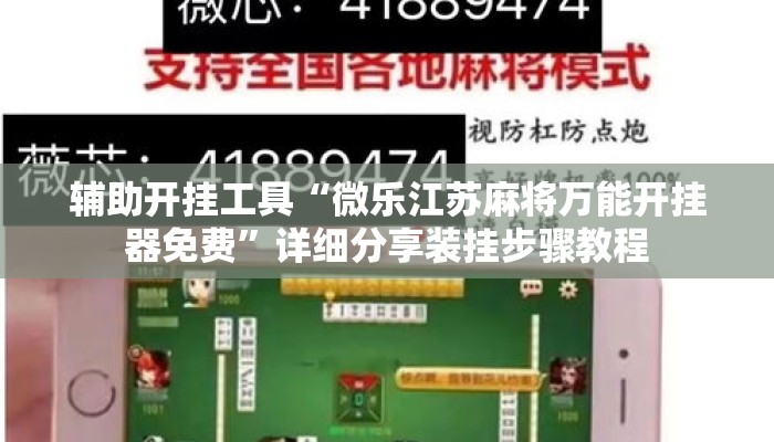 辅助开挂工具“微乐江苏麻将万能开挂器免费”详细分享装挂步骤教程