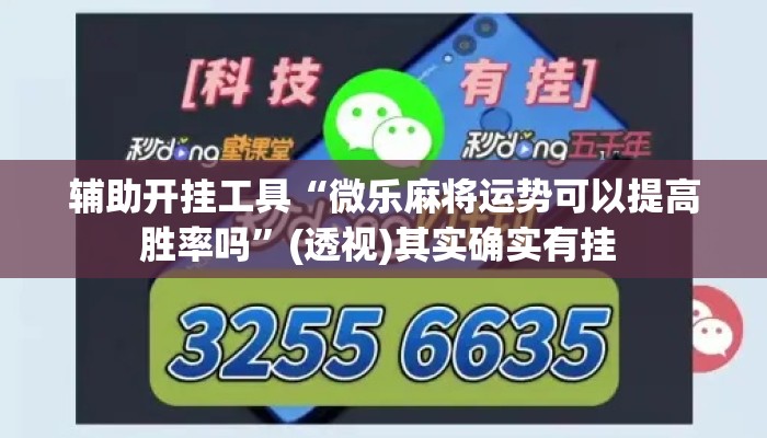 辅助开挂工具“微乐麻将运势可以提高胜率吗”(透视)其实确实有挂 