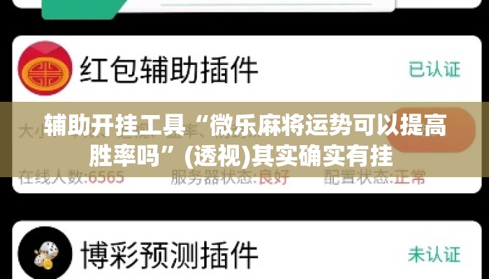 辅助开挂工具“微乐麻将运势可以提高胜率吗”(透视)其实确实有挂 