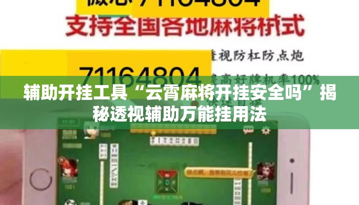 辅助开挂工具“云霄麻将开挂安全吗”揭秘透视辅助万能挂用法