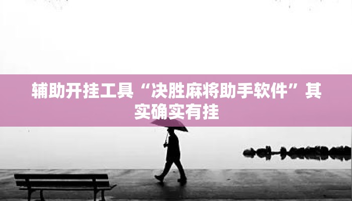 辅助开挂工具“决胜麻将助手软件	”其实确实有挂