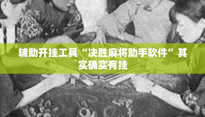 辅助开挂工具“决胜麻将助手软件”其实确实有挂