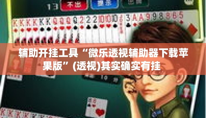 辅助开挂工具“微乐透视辅助器下载苹果版”(透视)其实确实有挂 