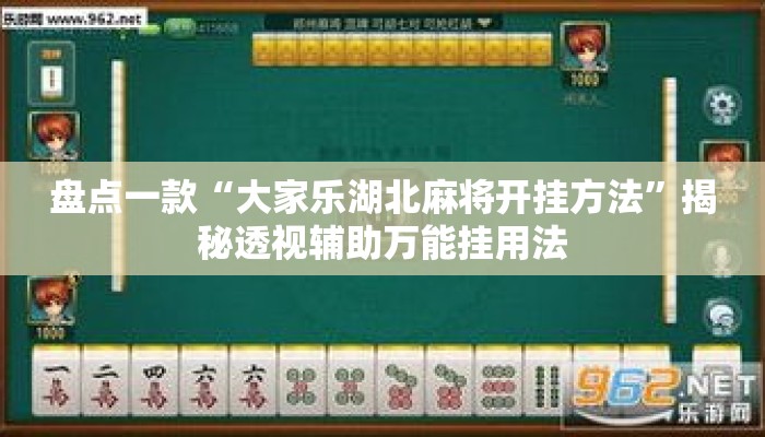 盘点一款“大家乐湖北麻将开挂方法”揭秘透视辅助万能挂用法