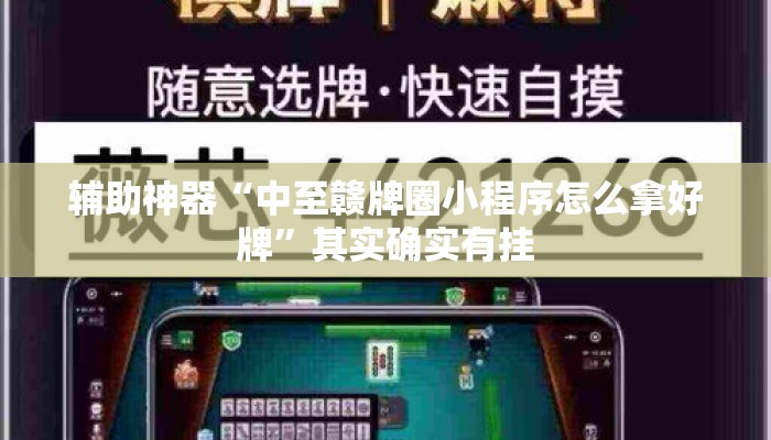 辅助神器“中至赣牌圈小程序怎么拿好牌”其实确实有挂