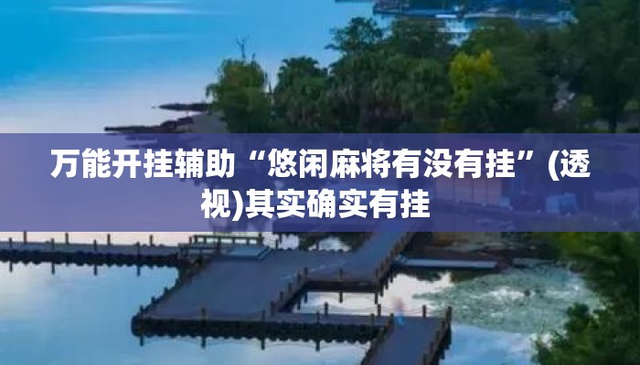 万能开挂辅助“悠闲麻将有没有挂”(透视)其实确实有挂 