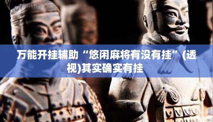 万能开挂辅助“悠闲麻将有没有挂”(透视)其实确实有挂 