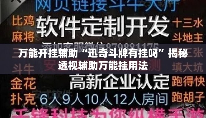 万能开挂辅助“迅奇斗牌有挂吗”揭秘透视辅助万能挂用法