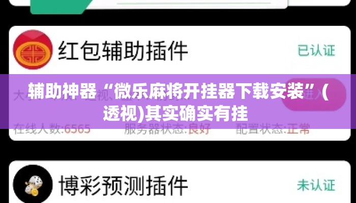 辅助神器“微乐麻将开挂器下载安装”(透视)其实确实有挂 