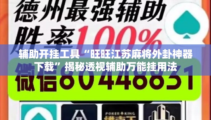 辅助开挂工具“旺旺江苏麻将外卦神器下载”揭秘透视辅助万能挂用法