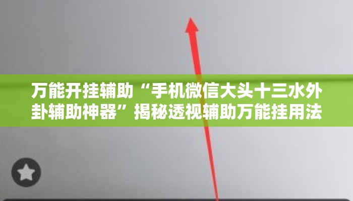 万能开挂辅助“手机微信大头十三水外卦辅助神器	”揭秘透视辅助万能挂用法