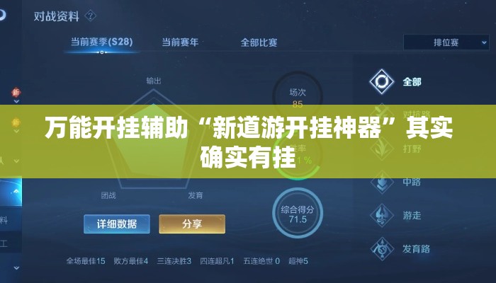 万能开挂辅助“新道游开挂神器	”其实确实有挂
