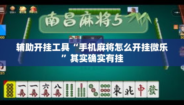 辅助开挂工具“手机麻将怎么开挂微乐”其实确实有挂