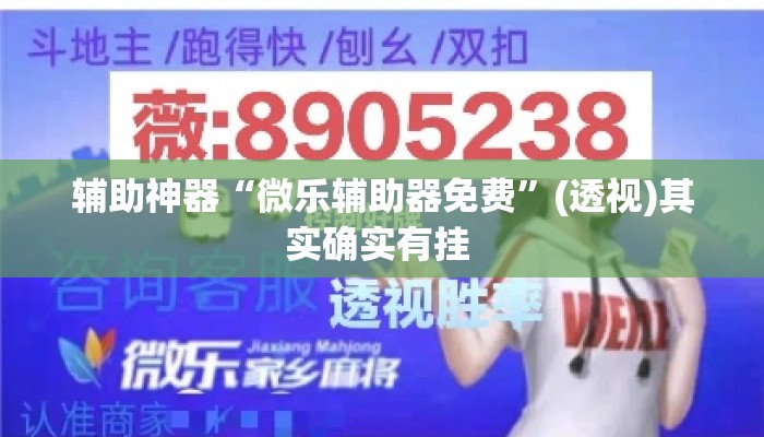 辅助神器“微乐辅助器免费	”(透视)其实确实有挂 
