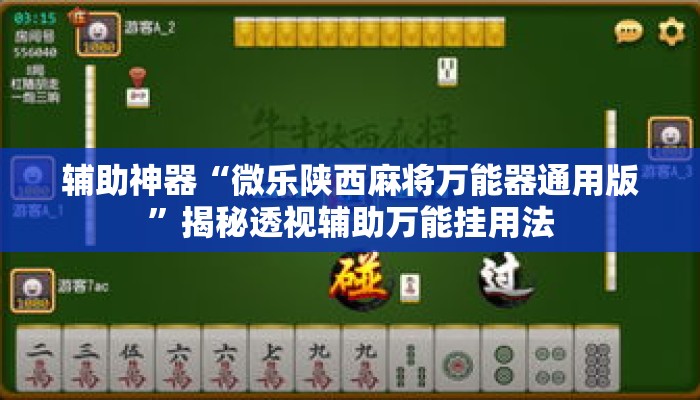 辅助神器“微乐陕西麻将万能器通用版”揭秘透视辅助万能挂用法
