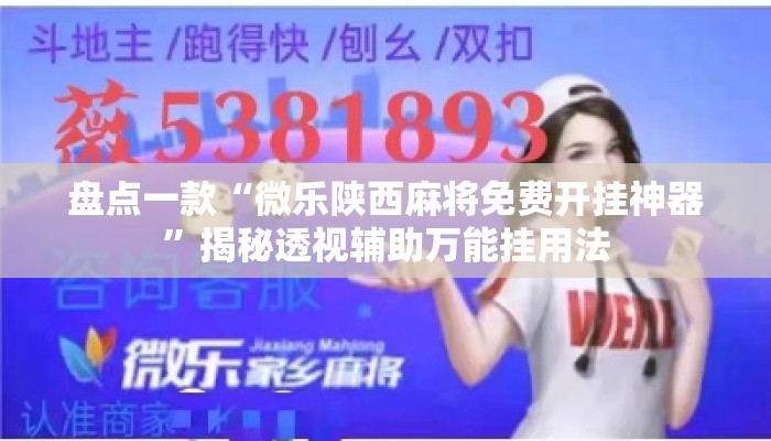 盘点一款“微乐陕西麻将免费开挂神器	”揭秘透视辅助万能挂用法