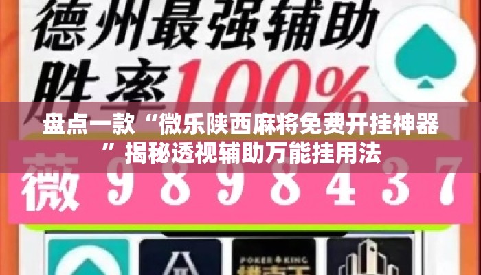 盘点一款“微乐陕西麻将免费开挂神器”揭秘透视辅助万能挂用法