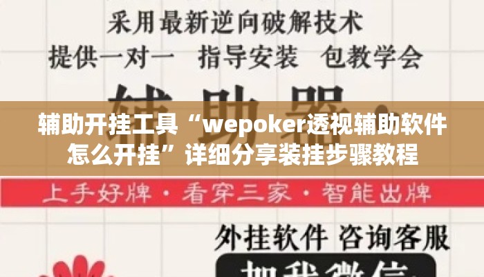 辅助开挂工具“wepoker透视辅助软件怎么开挂”详细分享装挂步骤教程