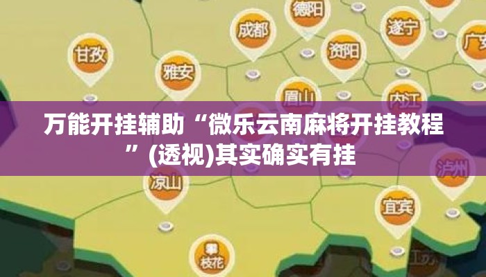 万能开挂辅助“微乐云南麻将开挂教程”(透视)其实确实有挂 