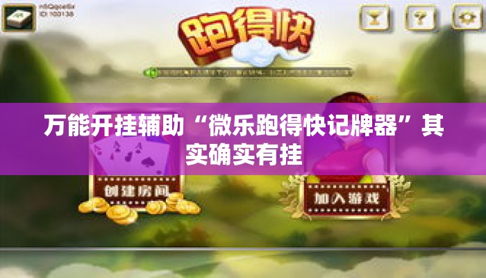 万能开挂辅助“微乐跑得快记牌器”其实确实有挂