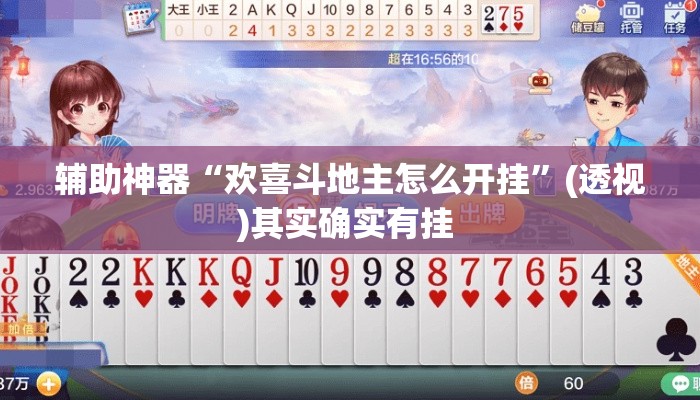 辅助神器“欢喜斗地主怎么开挂”(透视)其实确实有挂 